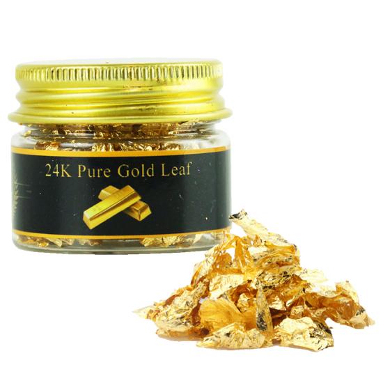 24K Edible Gold Leaf Foil Flakes